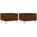 Coffee Tables 2 pcs Brown Oak 50x46x35 cm Engineered Wood 830875