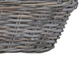 Planter Basket with Storage 2 pcs Grey Lacak Rattan 42020963
