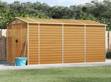 Garden Shed Light Brown Galvanised Steel 191x300x198 cm 3188277