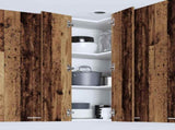 Hanging Cabinet with Door Old Wood and White 57 x 57 x 100 cm 884376
