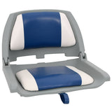 2 Piece Foldable Boat Seat Set Blue and White 48x51x41 cm 3284280