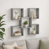 Wall Shelf Grey Sonoma 99.5 x 17 x 91 cm Engineered Wood 8014973