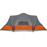 Family Tent Tipi 8-Person Grey and Orange Waterproof 94739