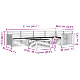 Outdoor Sofa Set 6 pcs Natural 3373494