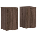 ZNTS Plant Stands 2 pcs Brown Oak 30x30x50 cm Engineered wood 852921