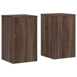 ZNTS Plant Stands 2 pcs Brown Oak 30x30x50 cm Engineered wood 852921