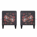 Bedside Cabinet with Door 2 pcs Black 40 x 33 x 46 cm 4018697
