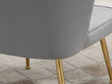 Velvet-Feel Shell Accent Chair - Grey T3398P343000