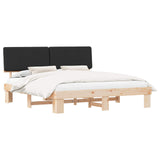 Bed Frame with Upholstered Headboard Black 180 x 200 cm 3398081