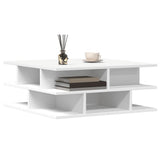 ZNTS Coffee Table White 70x70x29 cm Engineered Wood 840744