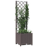 Garden Planter with Trellis Brown 40x40x136 cm PP 318259