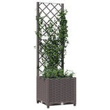 ZNTS Garden Planter with Trellis Brown 40x40x136 cm PP 318259
