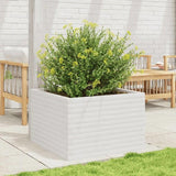 Garden Planter White 70x70x45.5 cm Solid Wood Pine 847254