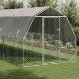 Chicken Run with Roof 2.5x6x2.25 m Galvanised Steel 3328522