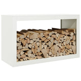 Firewood Rack White 100x40x60 cm Steel 850983