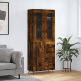 Highboard Smoked Oak 69.5x34x180 cm Engineered Wood 3198446