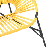 Garden Egg Chair Black and Yellow Poly Rattan 4009290