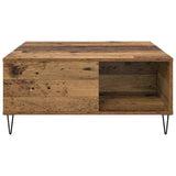 Coffee Table Old Wood 80 x 80 x 36.5 cm Engineered Wood 881666