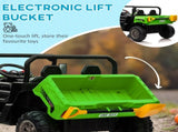 12V 2 Seater Kids Electric Ride-On Car with Electric Bucket, Remote Control - Green T3398P422367