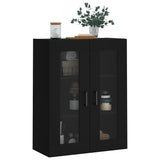 Wall Mounted Cabinet Black 69.5x34x90 cm 828477
