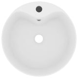 Luxury Wash Basin with Overflow Matt White 36x13 cm Ceramic 147031