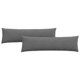 Sofa Pillows 2 pcs Dark Grey 145 x 40 cm Fabric 42013856