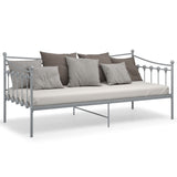 Sofa Bed Frame without Mattress Grey Metal 90x200 cm 324757