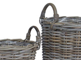 Planter Basket with Storage 2 pcs Grey 42020957