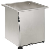 Garden Planter with LED Silver 40 x 40 x 40 cm Stainless Steel 8008134