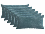 Cushion Cover 6 pcs HEERLEN Blue 50 x 80 cm Chenille Fabric 912006