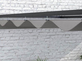 3 x 4m Lean To Steel Pergola, with Moving Fabric Canopy - Dark Grey T3398P317620