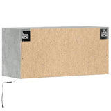 TV Wall Cabinet with LED Lights Concrete Grey 80x31x35 cm 852358