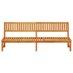 Sun Lounger Reclining Brown 200 x 57 x 75cm Solid Acacia wood 4108111