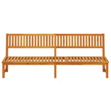 Sun Lounger Reclining Brown 200 x 57 x 75cm Solid Acacia wood 4108111