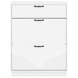 Shoe Cabinet HOORN 78 x 24 x 100 cm Engineered Wood White 897315