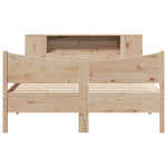 ZNTS Bed Frame without Mattress 160x200 cm Solid Wood Pine 3323293