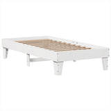 Bed Frame without Mattress White 75x190 cm Small Single Solid Wood Pine 3308868