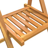 Garden Chair Set of 4 Natural Wood Solid Acacia Wood Standard 319189