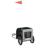 Pet Bike Trailer Grey and Black Oxford Fabric and Iron 93825