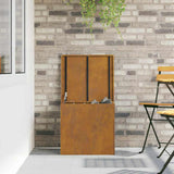 Outdoor Storage Box Rusty 55 x 50.5 x 50 cm Steel 874580