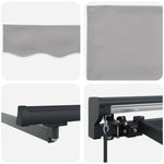 Retractable Awning Manual Light Grey 300x250 cm Fabric 3330103