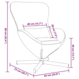 Egg Chair Light Grey 63 x 73 x 90 cm Fabric 42002768