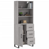 Highboard Grey Sonoma 69.5x34x180 cm Engineered Wood 3190051