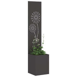 Garden Privacy Screen Black 32 x 32 x 150 cm Cold-rolled steel 876385