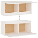 TV Cabinets 4 pcs White Solid Wood Pine 3100230