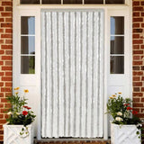 Fly Curtain Light Grey and White 90x220 cm Chenille 377314