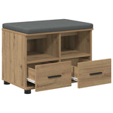 Hall Bench with Cushion with Drawer Artisan Oak 60 x 38 x 46 cm 891455