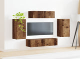 TV Cabinet Set 4 pcs Old Wood Engineered Wood 3409166