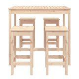 5 Piece Garden Bar Set Solid Wood Pine 3154745