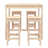 5 Piece Garden Bar Set Solid Wood Pine 3154745